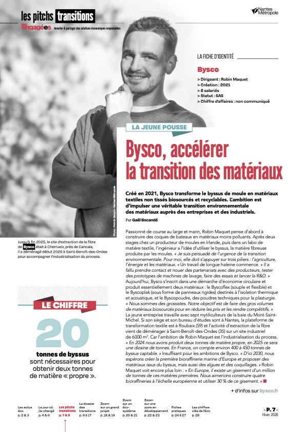 Bysco, accélérer la transition des matériaux